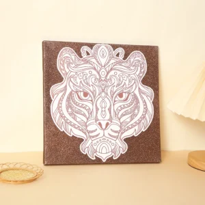 Glitter Border Animal Coloring Canvas Kits