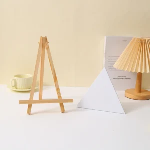Small Natural Pine Wood Tabletop A-Frame Tripod Easel
