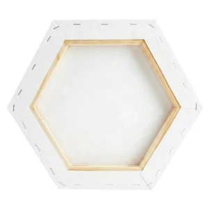 Hexagon Shape 380gsm Primed Stretched Cotton Canvas