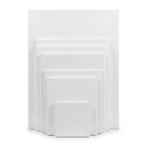 Stretched White Cotton Canvas 280gsm Gesso Primed