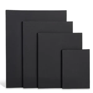 Gesso Primed Stretched Cotton Canvas 280gsm Black
