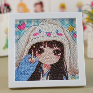 Cartoon Girl Diamond Painting Kit Anime Style Diamond Art Set