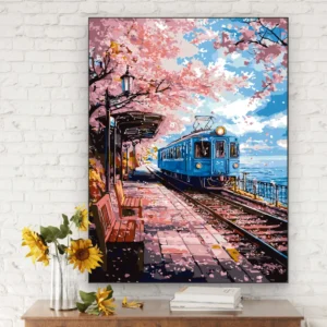 Whimsical Landscape Paint by Numbers Anime Scenery Art Kit