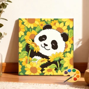 Cute Cartoon Panda DIY Paint by Numbers Kit Series